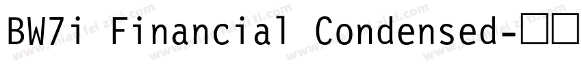 BW7i Financial Condensed字体转换